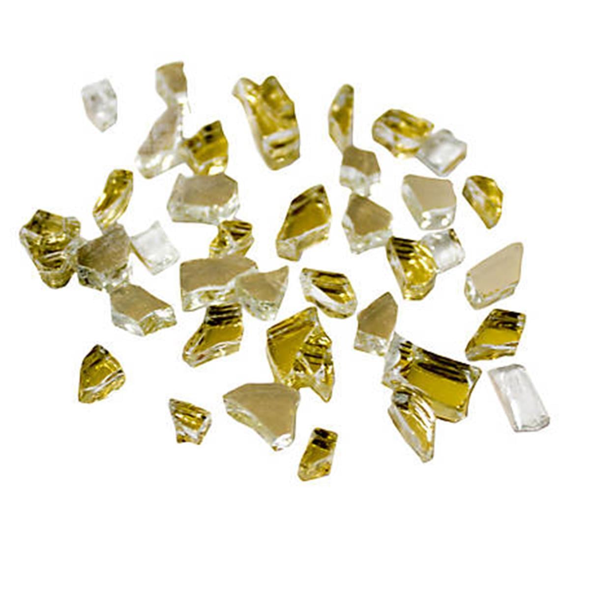 Reflective Fire Pit Glass, Gold