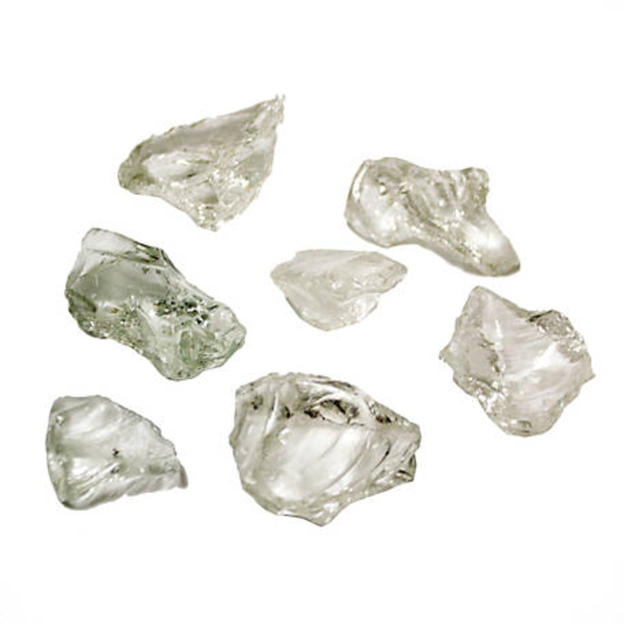 Recycled Fire Pit Glass, Ice