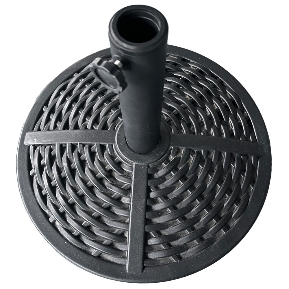 MK-BASE-W AZ Patio Heaters Round Wicker-Look Concrete Base in Plastic for Market Umbrella