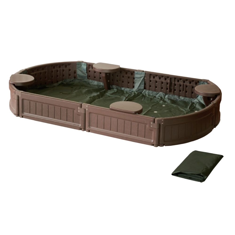HPF-BSBX-183 AZ Patio Heaters 6 ft. Brown Oval Sandbox