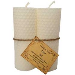 Picture of AzureGreen CLALTW 4.25 in. Altar Set Lailokens Awen Candle , White