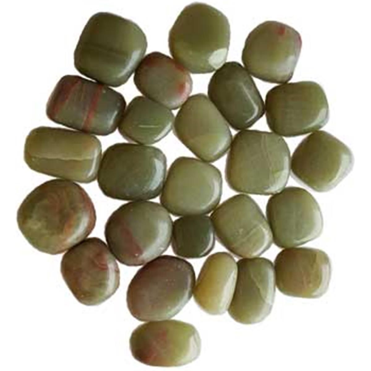 Picture of AzureGreen GTARAGGB 1 lbs Aragonite Tumbled Stones - Green
