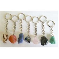 Picture of Azure Green JKVAR Various Tumbled Stones Keychain