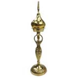 Picture of Azure Green IB845GE 9 in. Goddess Incense Burner - Brass