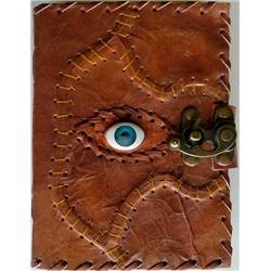 Picture of AzureGreen BBBL742 Sacred Eye Leather Blank Book with Latch