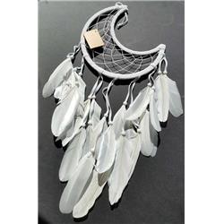 RDC77 8.5 in. Half Moon Dream Catcher - White