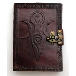 Picture of Azure Green BBBL799 5 x 7 in. Maiden Mother Moon Leather Blank Book with Latch
