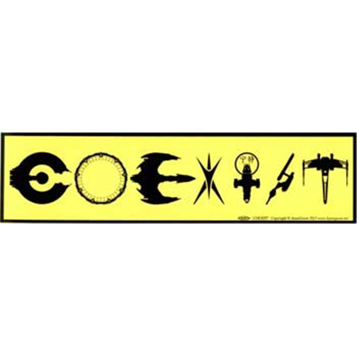 Azure Green  Coexist Scifi Bumper Sticker