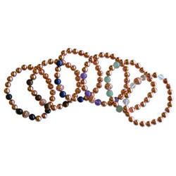 Azure Green JB8COPV 8 mm Copper with Asst Stone Bracelet