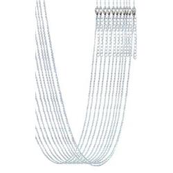24 in. Silver Plated Brass Chain - Pack of 12