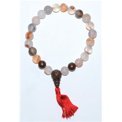 8 mm Dendric Agate Bracelet with Tassel