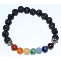 8 mm Lava Chakra Bracelet