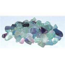 Picture of Azure Green GCTFLUB 1 lbs Fluorite Tumbled Chips - 7-9 mm