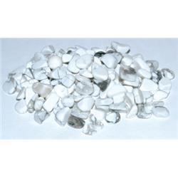 Picture of Azure Green GCTHOWWB 1 lbs Howlite Tumbled Chips&#44; White - 6-8 mm