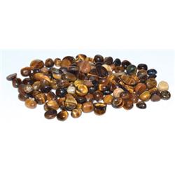 Picture of Azure Green GCTTEB 1 lbs Tiger Eye Tumbled Chips - 5-7 mm
