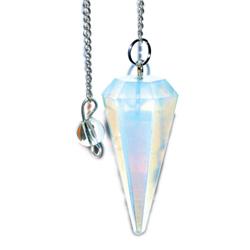 Azure Green GPEND33 6-Sided Opalite Pendulum
