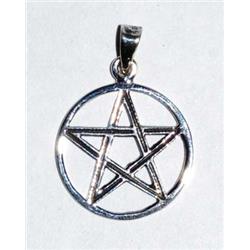 Picture of Azure Green JMS022A 0.75 in. Pentagram Sterling Silver Pendant