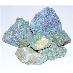 Picture of Azure Green GURUBZB 1 lbs Ruby Zoisite Untumbled Stones