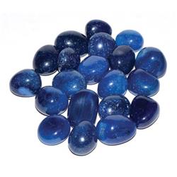 Picture of Azure Green GTONYBLB 1 lbs Onyx Blue Heat Treated Tumbled Stones