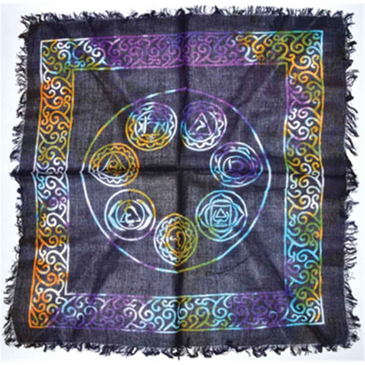 Picture of Azure Green RASC97 18 x18 in. 7 Chakra Altar Cloth