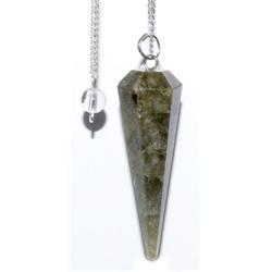 Picture of Azure Green GPEND21 6 Sided Labradorite Pendulum