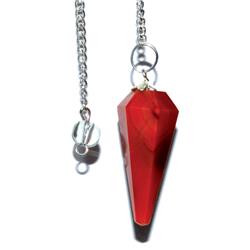 Picture of Azure Green GPEND37 8 to 9 in. 6 Sided Red Carnelian Pendulum