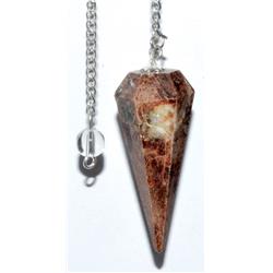 Picture of Azure Green GPEND67 8 to 9 in. 6 Sided Garnet Pendulum