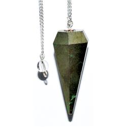 Picture of Azure Green GPEND69 8 to 9 in. 6 Sided Pyrite Pendulum