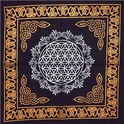 Picture of AzureGreen RASC98A 18 x 18 in. Flower of Life Altar Cloth