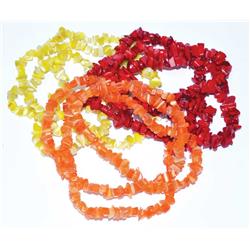 Mixed Glass Chip Necklace - Assorted Colors - 32 in. - Lightweight Design