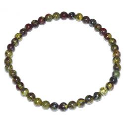Dragon Blood Jasper Bracelet - 4 mm - Strength & Courage