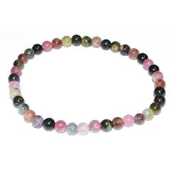 Tourmaline Bracelet - Pink Mix - 5-7 mm - Protective Beaded Design