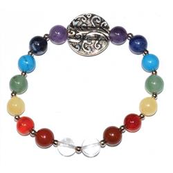 JB87CHAT 8 mm 7 Chakra Tree Bracelet