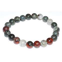JB8BLO 8 mm Bloodstone Seftonite Bracelet