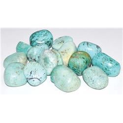 Turquoise Tumbled Stones - Blue - 1 lb - Unique Earthy Markings
