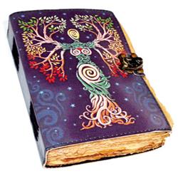 BBBU3067 Goddess Aged Looking Paper Leather Journal with Latch