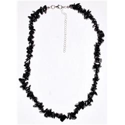 Shungite Chip Necklace - Black - 18 in. - Adjustable Length - Healing Properties