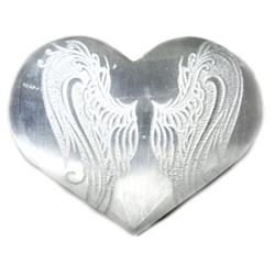 Picture of AzureGreen GHSELAW 3 in. Selenite Heart&#44; Angel Wings