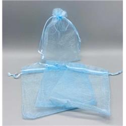 Picture of AzureGreen ROB4SB 4 x 6 in. Organza Bag&#44; Sea Blue - Pack of 100