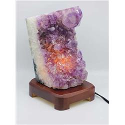 5-7 in. Amethyst Druse lamp
