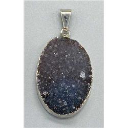 Picture of Azure Green JAMEOS Amethyst Oval Silver Plated Pendant