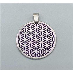 Picture of Azure Green JFOL 1.5 in. Flower of Life Pendant
