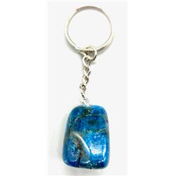 Apatite Gemstone Keychain - Blue - 3 inches - Unique Energetic Design