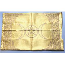Picture of Azure Green RASC96BEI 21 x 21 in. Gold Triple Moon Altar Cloth