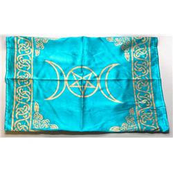 Picture of Azure Green RASC96TUR 21 x 21 in. Turquoise Triple Moon Altar Cloth