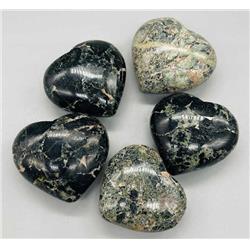 Picture of Azure Green GHGREB2 2 in. Black in Green Stone Heart Shaped Gem Stone