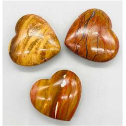 Picture of Azure Green GHPETW2 2 in. Petrified Wood Red Heart Shaped Gem Stone