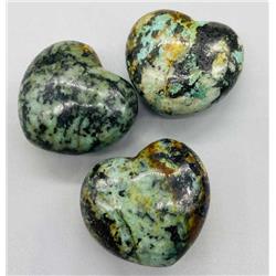 Picture of Azure Green GHTURA2 1.75 in. African Turquoise Heart Shaped Gem Stone