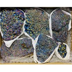 GFCRYR4 4.5 lbs Druse Crystal, Black & Rainbow