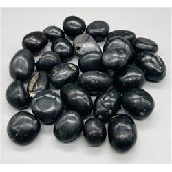 Agni Manitite Tumbled Stones - Black - 20-22 mm - 1 lb - Boosts Personal Power
